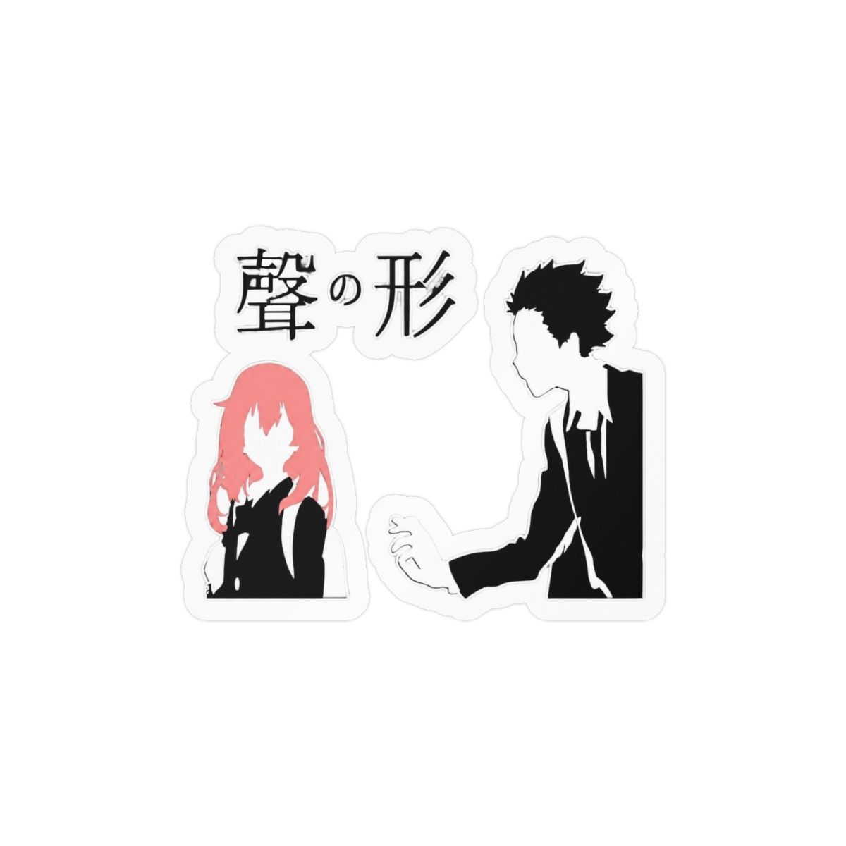 A Silent Voice - Shoko and Shoya Sticker Decal Laptop Car Window Vinyl 5" - alternate angle 2, merchandise