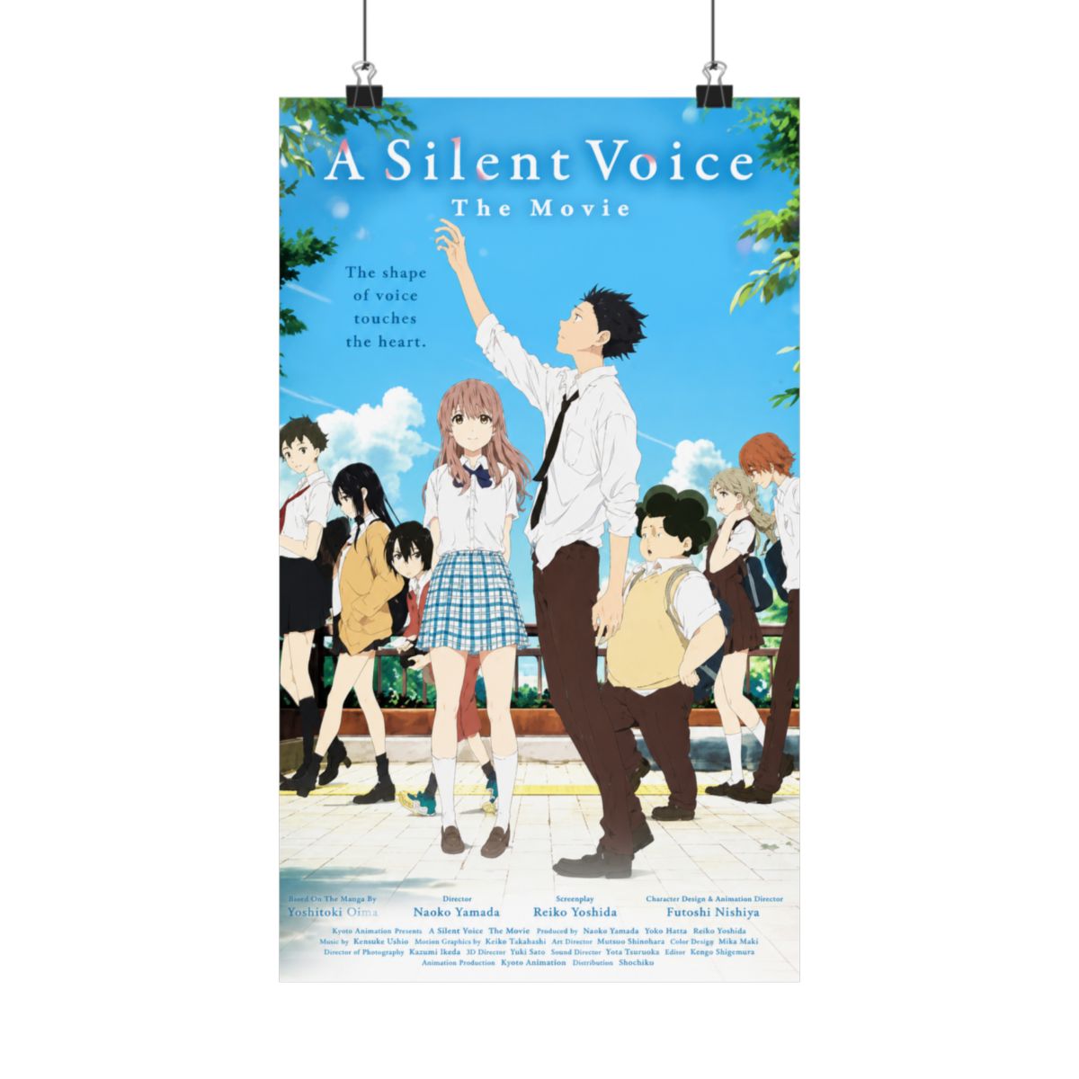 A Silent Voice Textless Movie Anime Poster and Prints Unframed Wall Art Gifts Decor 12x18 - alternate angle 2, merchandise