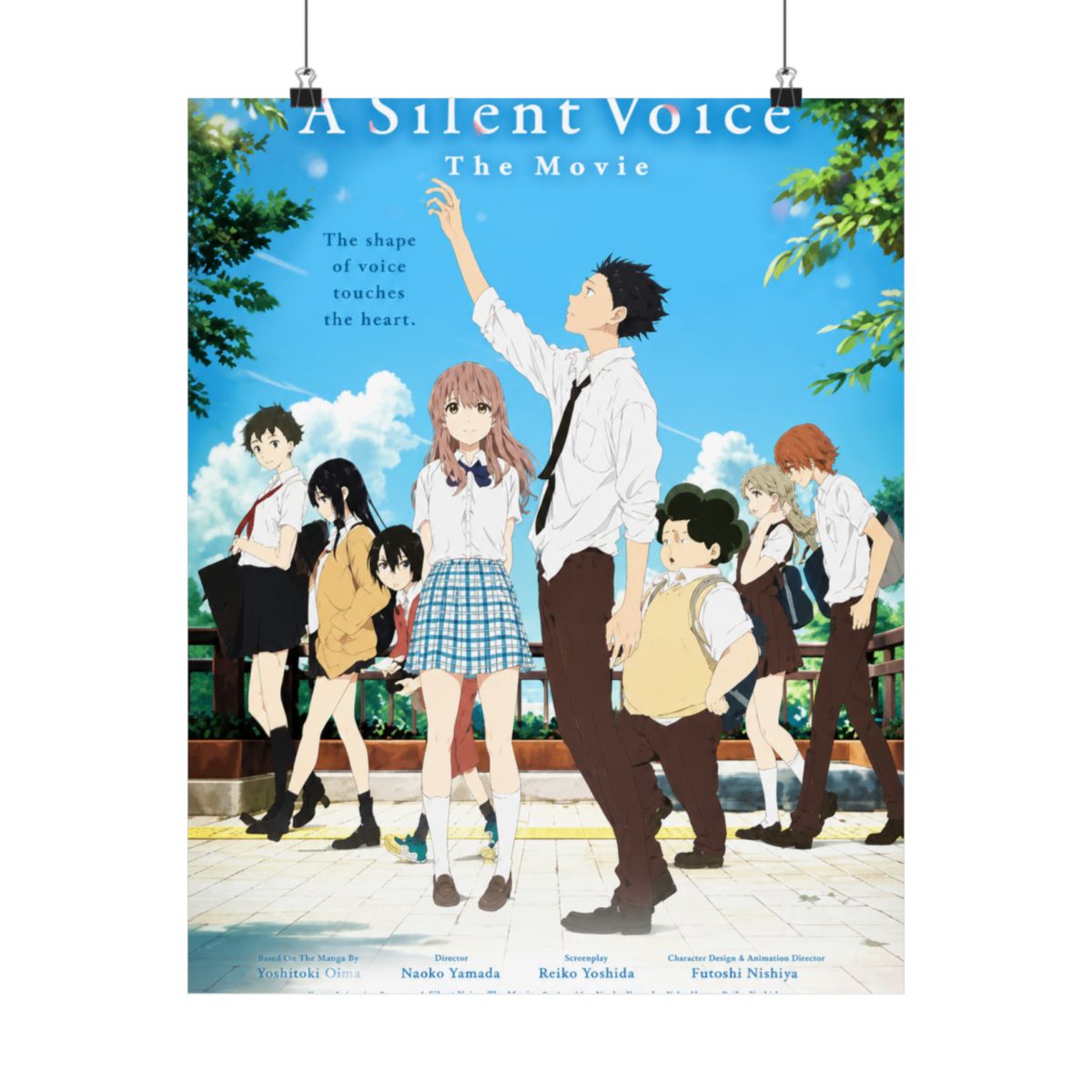A Silent Voice Textless Movie Anime Poster and Prints Unframed Wall Art Gifts Decor 12x18 - alternate angle 3, merchandise