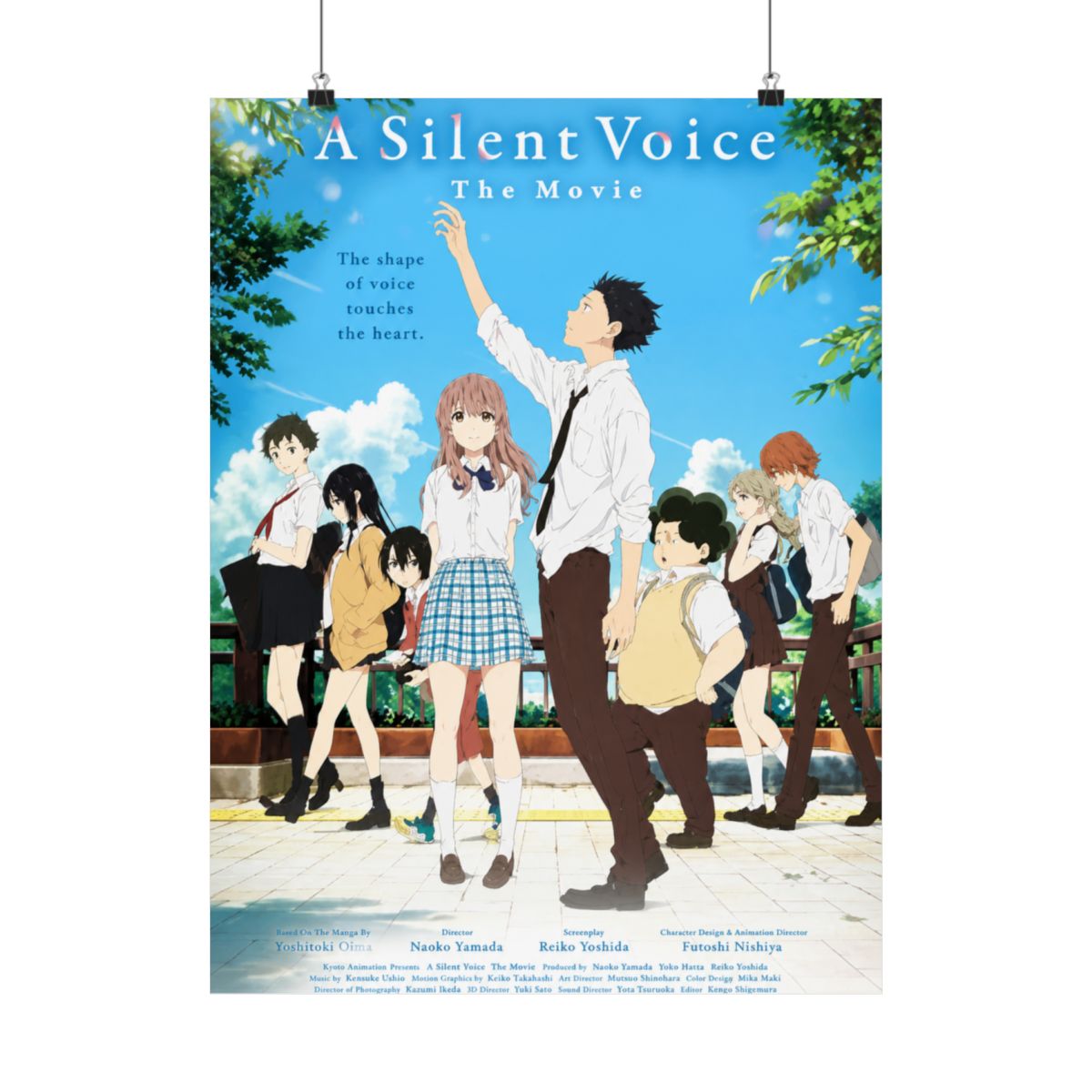 A Silent Voice Textless Movie Anime Poster and Prints Unframed Wall Art Gifts Decor 12x18 - alternate angle 1, merchandise